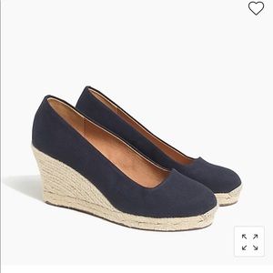 J Crew navy espadrilles in navy, canvas fabric